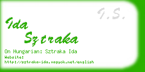 ida sztraka business card